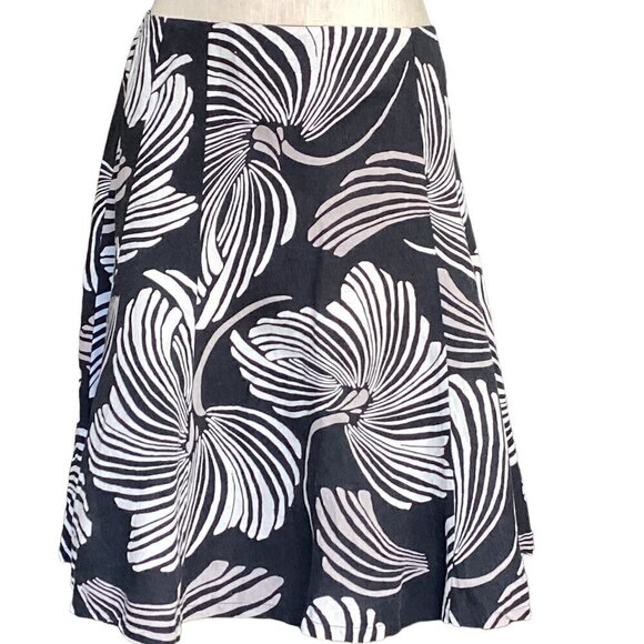 NEW YORK & COMPANY Skirt Linen Tropical Floral Lightweight Sz 10 #176C - Picture 1 of 7